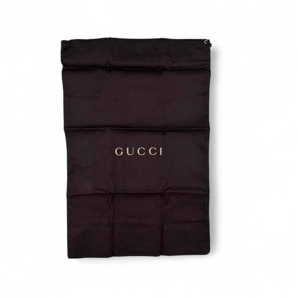 Brown Gucci dust bag drawstring